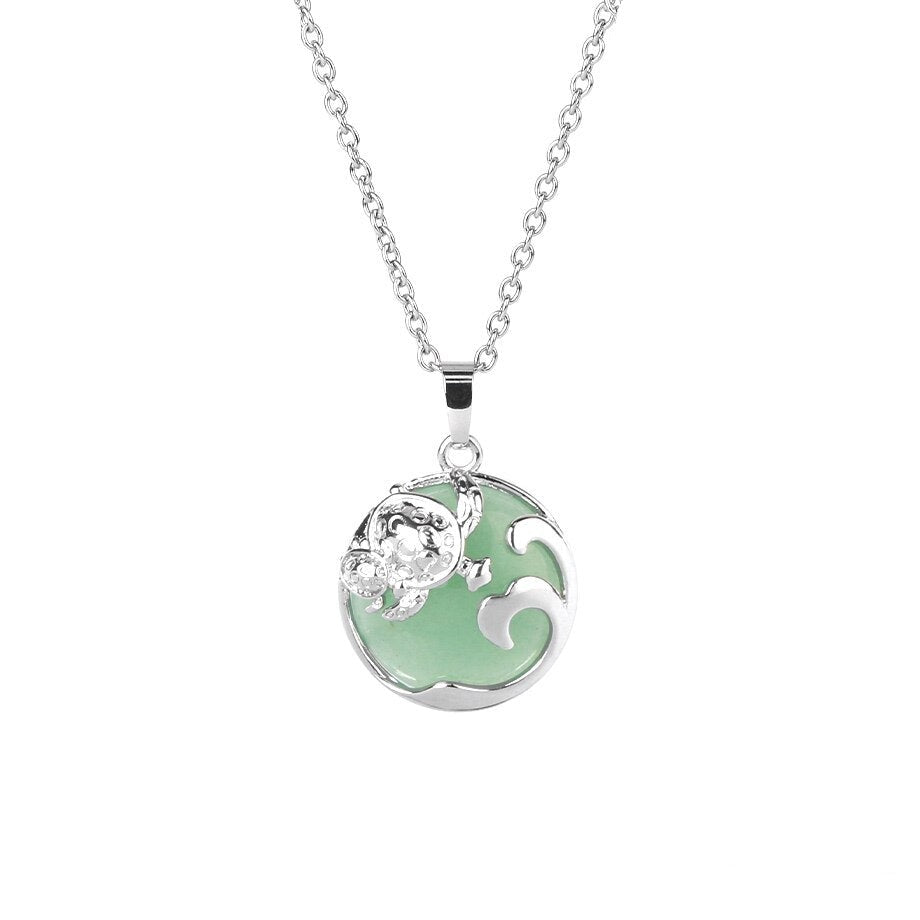Collier Long En Aventurine - 85cm - Pierres Naturelles - Occasion Très Bon État