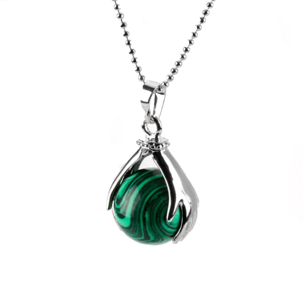 ZÉLIE Collier Malachite Argent | Trésors de Cailloux ZÉLIE Collier Malachite Argent | Trésors de Cailloux