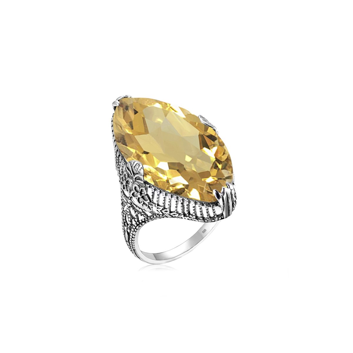 Bague Citrine émeraude Rubis En Argent 925 - Marque A Bijoux - Neuf Avec étiquettes