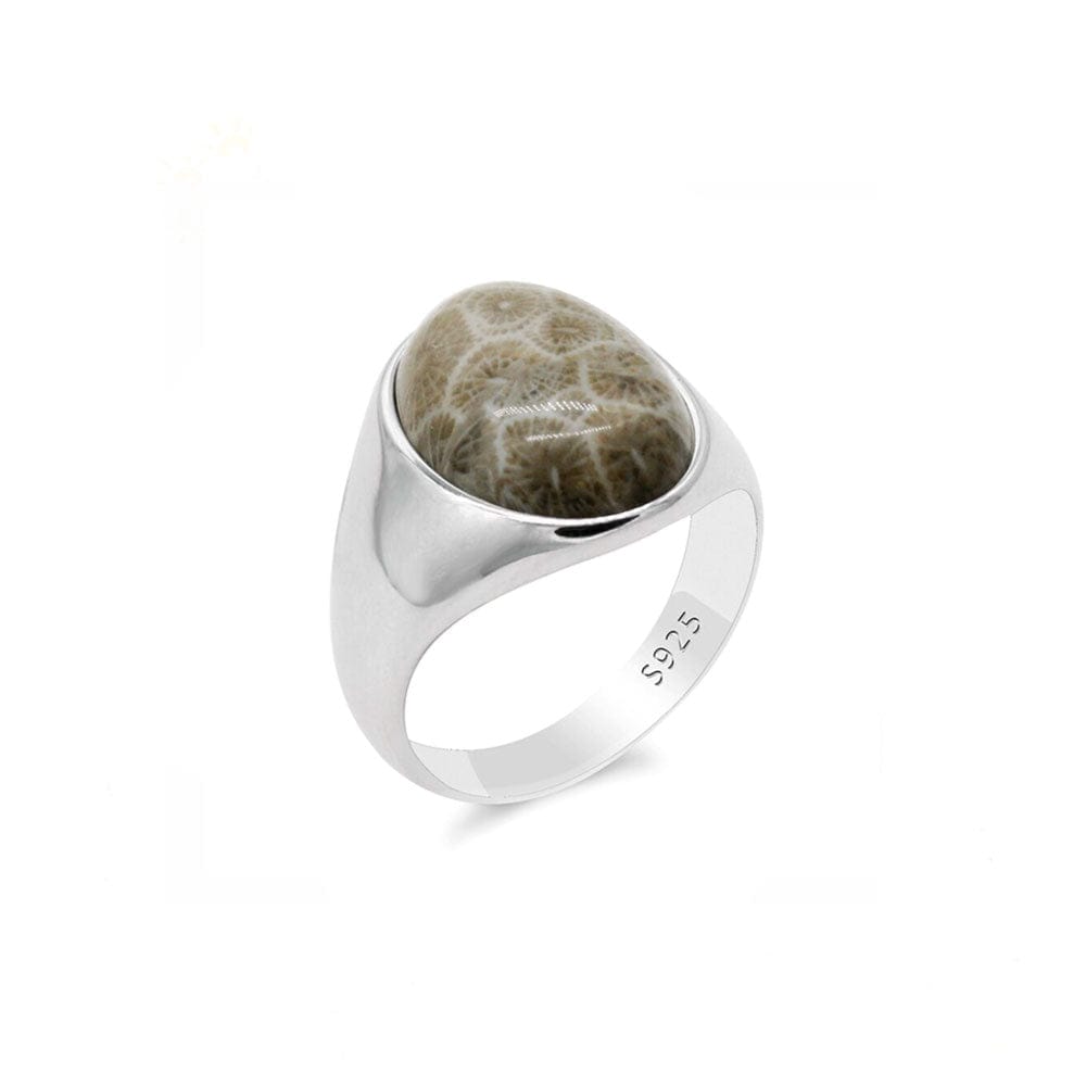 Bague Corail Fossile