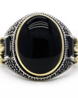 Bague Homme Onyx Intrépide "Benício" en Argent 925
