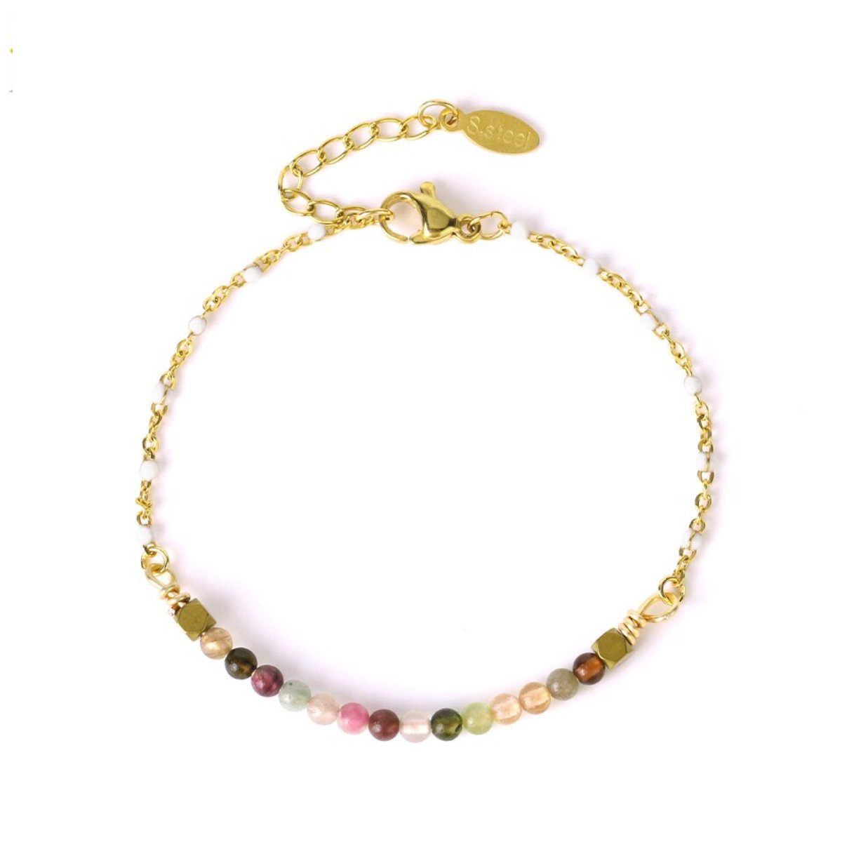 Bracelet Agate Indienne "Liora" en Acier