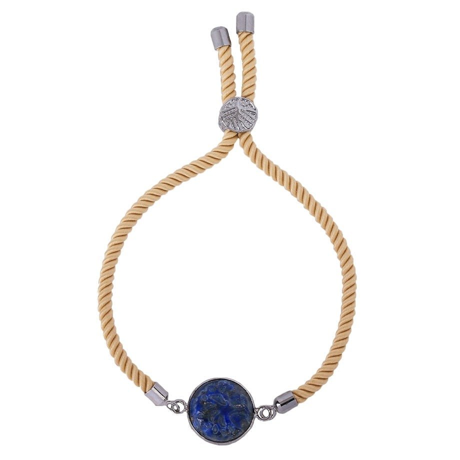 Bracelet Lapis Lazuli Cordon "Mahée"