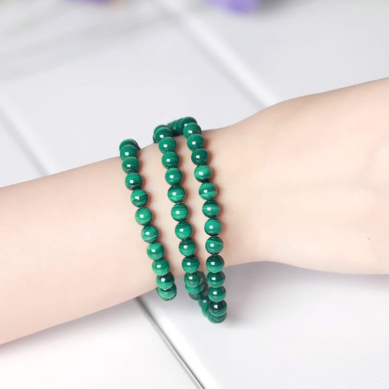 Bracelet Perles Malachite "Elora"