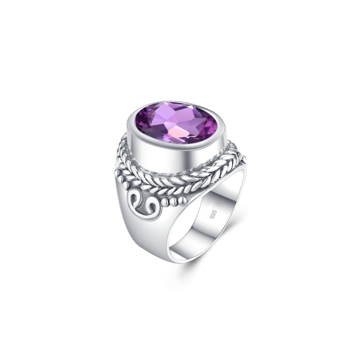 Bague En Argent 925 Et Améthyste Pour Femmes Taille N Au Royaume-Uni Bague En Argent 925 Et Améthyste Pour Femmes Taille N Au Royaume-Uni