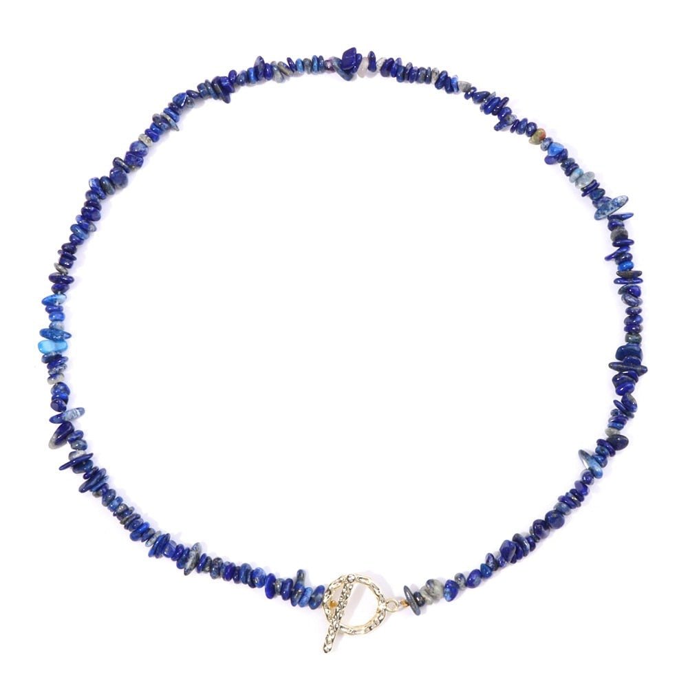 Collier Perles Lapis Lazuli "Angéline"