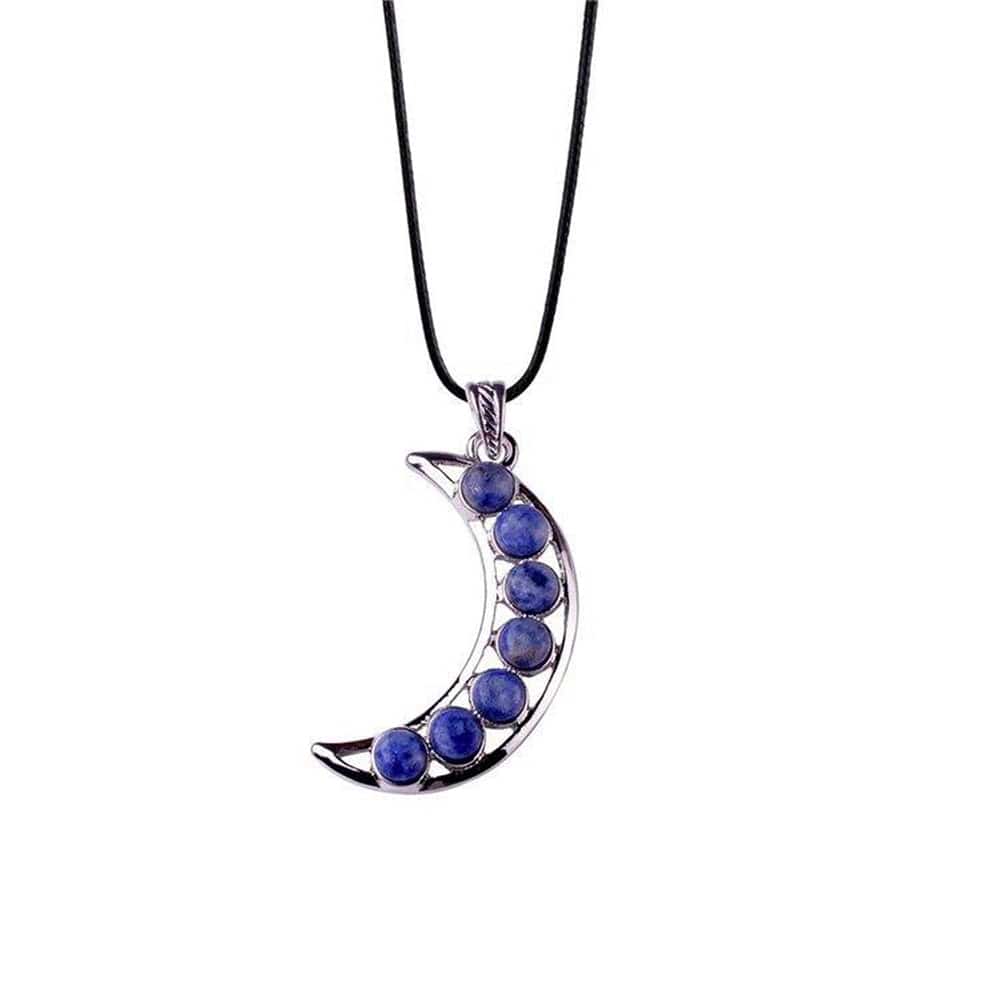 Collier Perles Sodalite "Luna"
