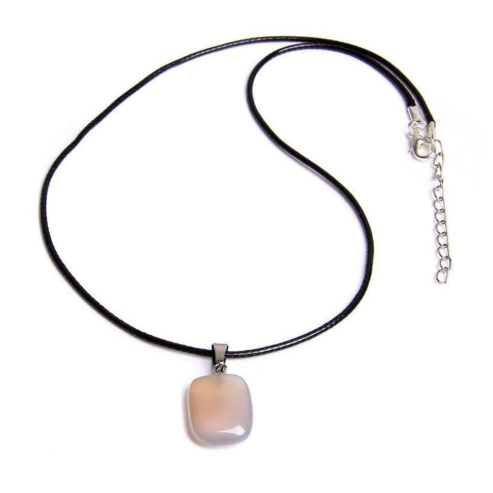 Collier Pierre Agate Grise "Paola"